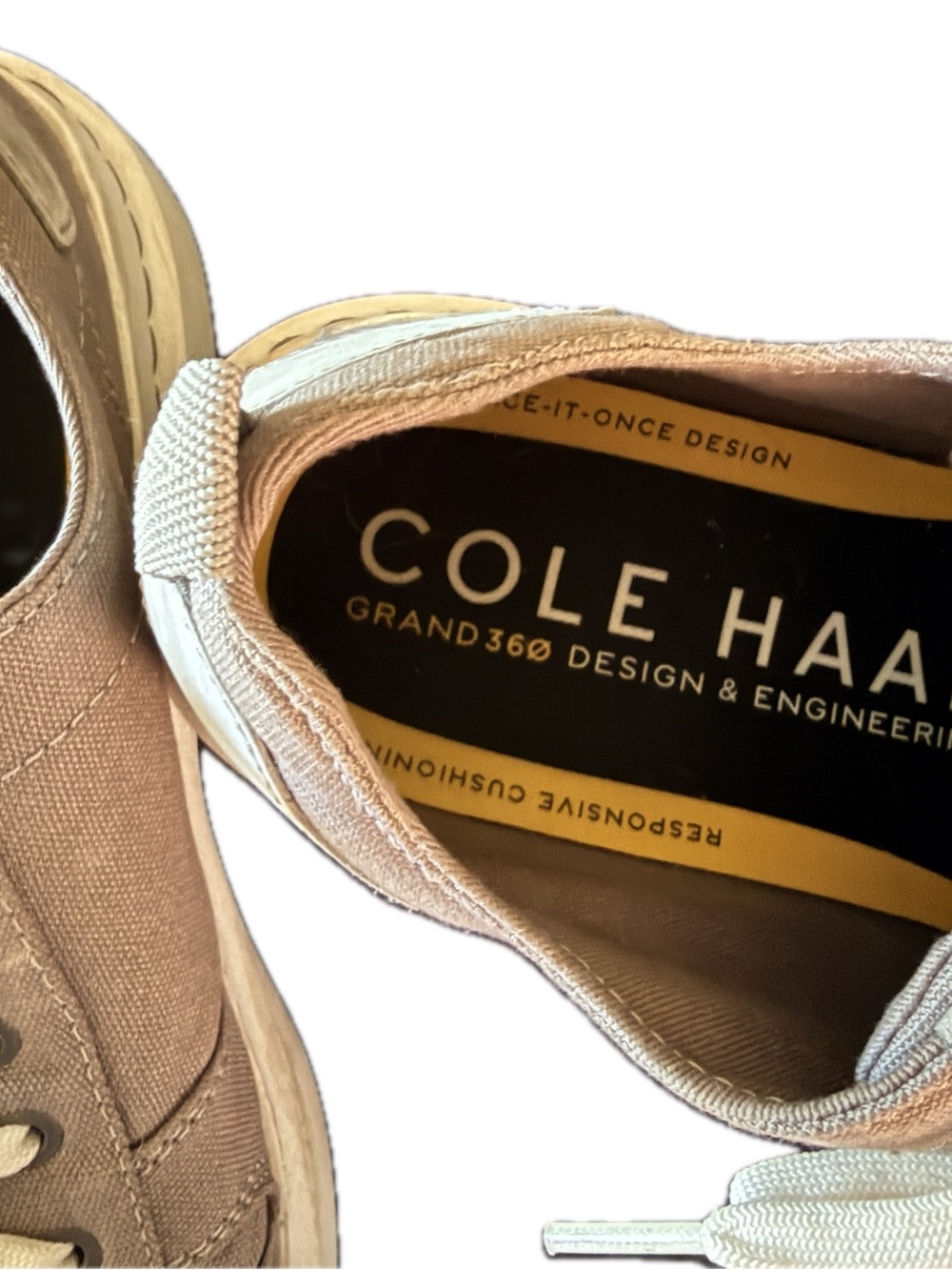 Cole Haan Men's Tan Canvas Low-Top Sneakers